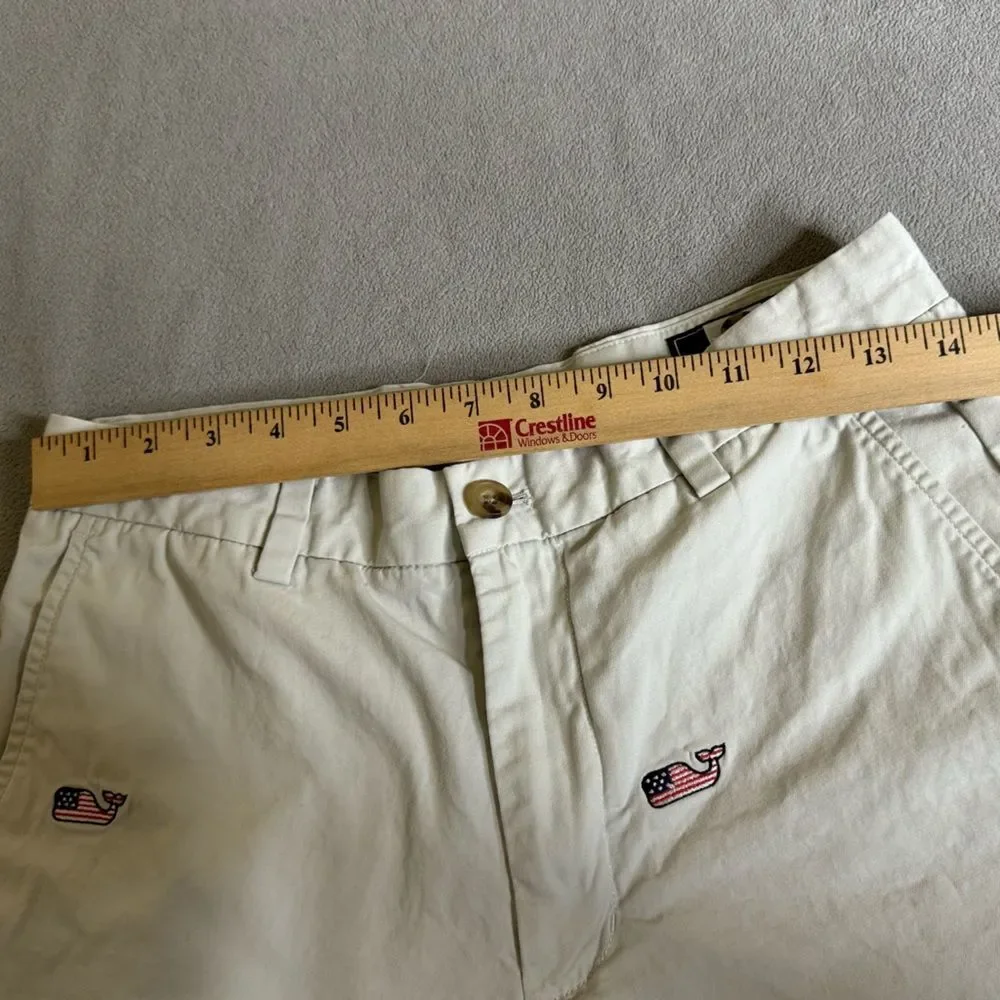 Vineyard Vines Men’s Khaki Flag Whale FOJ Club Shorts size 30